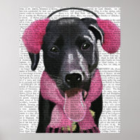 Zwarte labrador met oorsnufjes