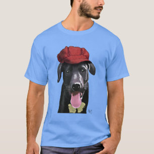 Zwarte labrador met rood Pet T-shirt