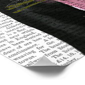 Zwarte labrador met Rozen Poster (Hoek)