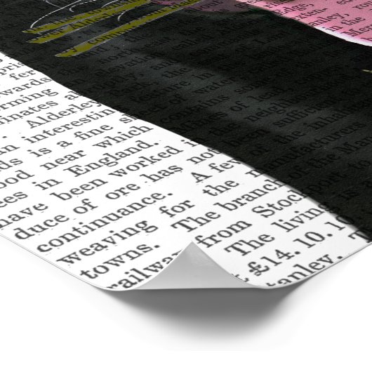 Zwarte labrador met Rozen Poster (Hoek)