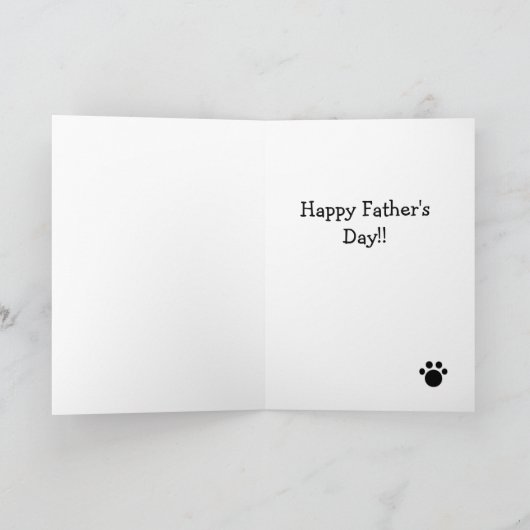 Zwarte labrador papa in het blauw kaart (Binnen)