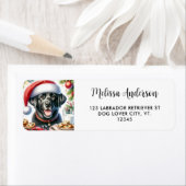 Zwarte Labrador Rainbow Cake Dog Etiket (Insitu)