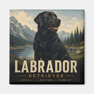 Zwarte Labrador Retriever Bergavontuur Hond Magneet