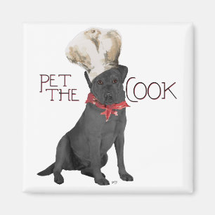 Zwarte Labrador Retriever Chef Magneet