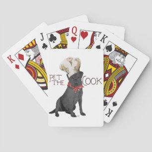 Zwarte Labrador Retriever Chef Pokerkaarten
