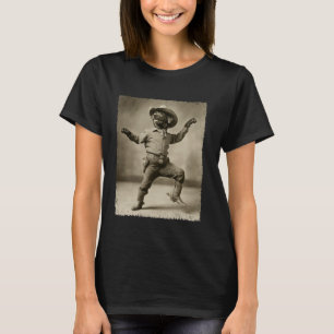 Zwarte Labrador Retriever Grappige Hond Cowboy T-shirt
