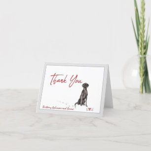 Zwarte Labrador Retriever Hond Personaliseren Bedankkaart