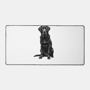 Zwarte Labrador Retriever Hond Portret Illustratie Bureaumat