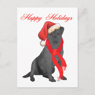 Zwarte Labrador Retriever Kerst Feestdagenkaart