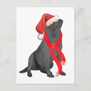 Zwarte Labrador Retriever Kerstmis Feestdagenkaart