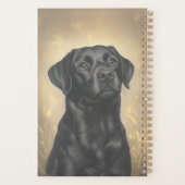 Zwarte Labrador Retriever Portret gepersonaliseerd Planner (Achterkant)