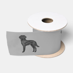 Zwarte Labrador Retriever Schattige Cartoon Lab Ho Lint