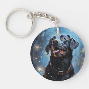Zwarte Labrador Retriever Sleutelhanger