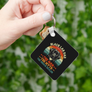 Zwarte Labrador Retriever Vader Zwarte Lab Vader Sleutelhanger