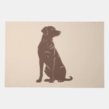 Zwarte labrador silhouet illustratie