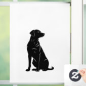 Zwarte labrador silhouet illustratie raamsticker (Huis)