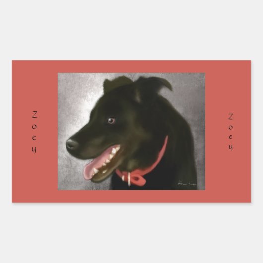 Zwarte labrador Stickers (Voorkant)