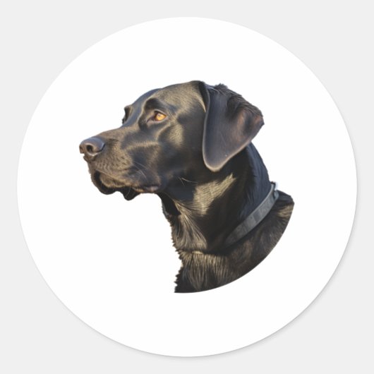 Zwarte Labrador stickers 1 (Voorkant)