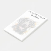 Zwarte Labradorliefhebber Monogram Honden Post-it® Notes (Schuin)