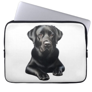 Zwarte Labradorshond Laptop Sleeve