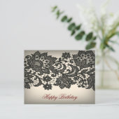  zwarte Lace beige Paris Mode Briefkaart (Staand voorkant)