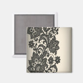 zwarte Lace beige Paris Mode Magneet (Voorkant / Achterkant)