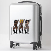 Zwarte Lace Danser Sticker (Koffer)