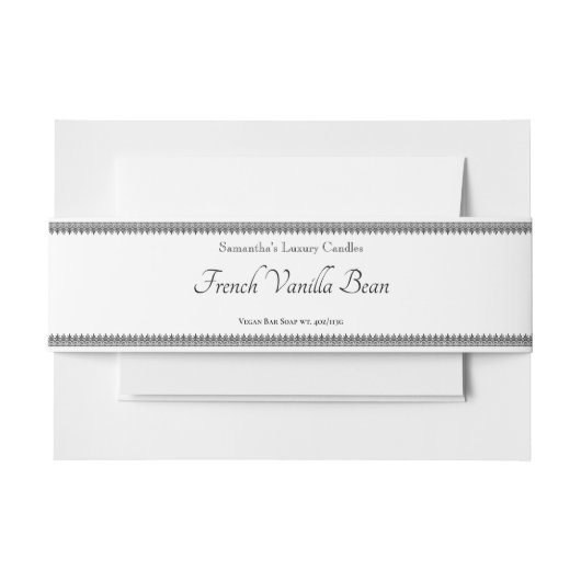  zwarte lakzeep Sjabloon Uitnodigingen Wikkel (Voorkant Voorbeeld)