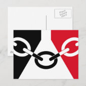 Zwarte landenvlag briefkaart (Voorkant / Achterkant)