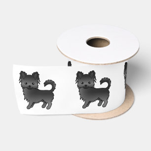 Zwarte Lange Jas Chihuahua Schattige Cartoon Hond Lint
