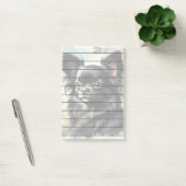 Zwarte langharige Chihuahua in Waterverf Post-it® Notes (Kantoor)
