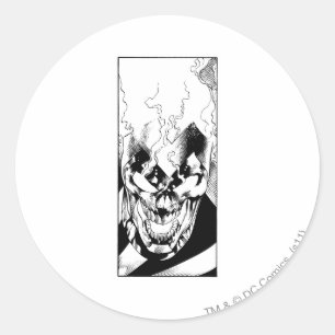Zwarte lantaarn ronde sticker