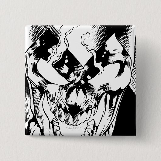 Zwarte lantaarn vierkante button 5,1 cm (Voorkant)