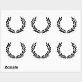Zwarte Laurel krans Sticker (Vel)