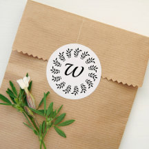 Zwarte lauwerkrans monogram
