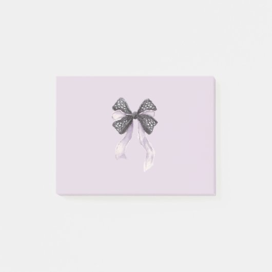 Zwarte lavendel lint post-it® notes (Voorkant)