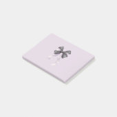 Zwarte lavendel lint post-it® notes (Schuin)