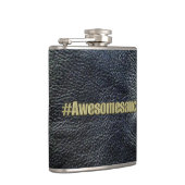 Zwarte leder-bladreukkolf van Awesomesauce Heupfles (Rechts)