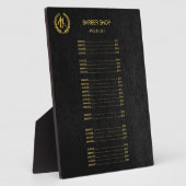 Zwarte leder in de winkel fotoplaat (Zijkant)