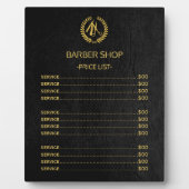 Zwarte leder in de winkel fotoplaat (Voorkant)