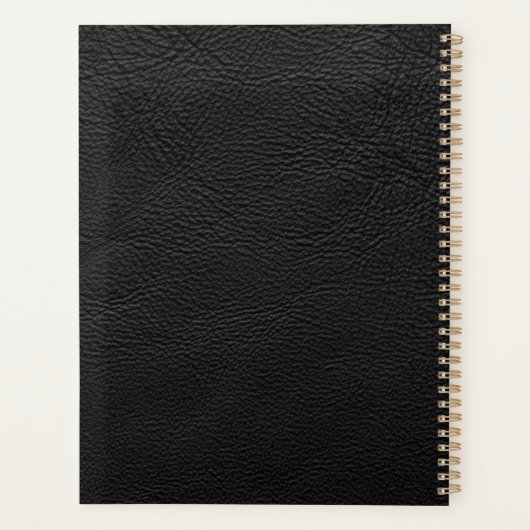 Zwarte lederen planner (Achterkant)