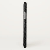 Zwarte lederen textuur Case-Mate iPhone case (Achterkant / rechts)