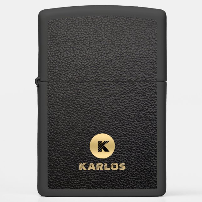 Zwarte  ledertextuur (Voorkant)