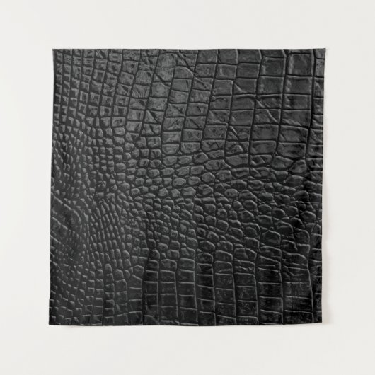 Zwarte ledertextuur wandkleed (Voorkant (horizontaal))