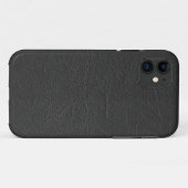 Zwarte Leer Case-Mate iPhone Case (Achterkant (horizontaal))