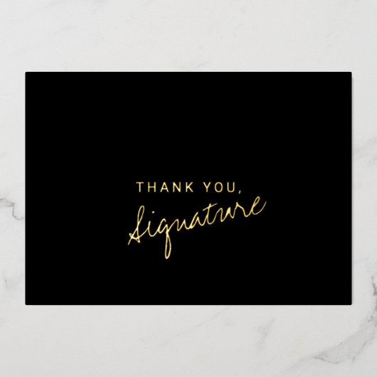 Zwarte legant Dank u de kaarten van de Folie van h (Voorkant)