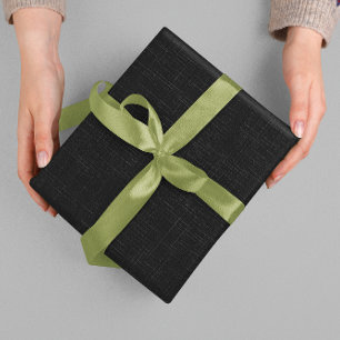 Zwarte lege beige linnen schone stof textuur cadeaupapier