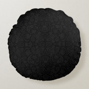 Zwarte legging met paisley patroon zitkussen rond kussen