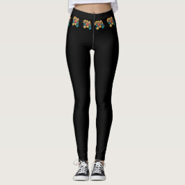 Zwarte Leggings met Azela Imprint