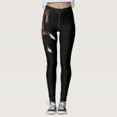 Zwarte Leggings met de Bay Pegasus (Voorkant)